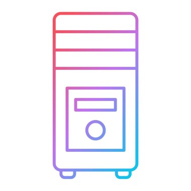 Buzdolabı. Web simgesi basit illüstrasyon