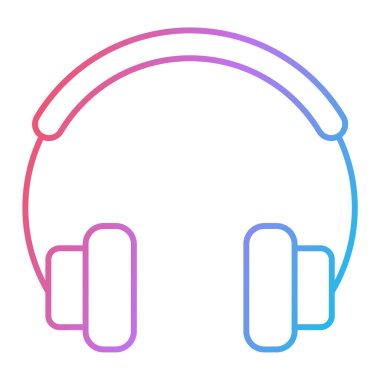 kulaklık simgesi vektör illüstrasyonu