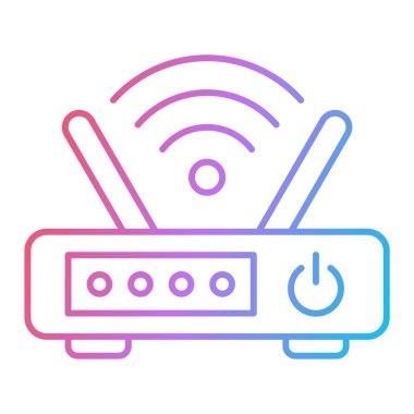 router satır simgesi, vektör illüstrasyonu