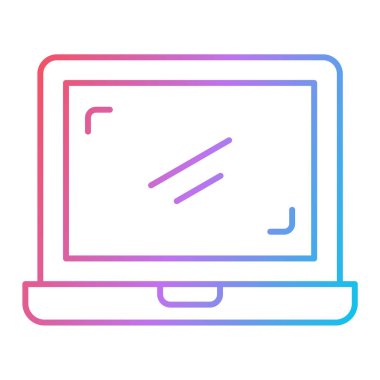 Dizüstü bilgisayar simgesi vektör çizimi