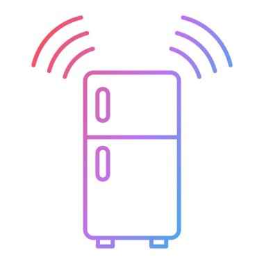 buzdolabı vektör simgesi modern illüstrasyon