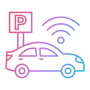 Araba şarj ikonu. beyaz arkaplanda izole edilmiş web tasarımı için akıllı telefon vektör çizgisi simgeleri