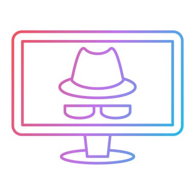 Ekranlı bilgisayar monitörü. vektör illüstrasyonu