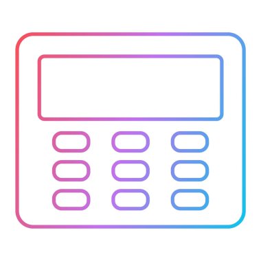 Hesap makinesi simgesi. Web için iş donanımı vektör simgelerinin basit illüstrasyonu