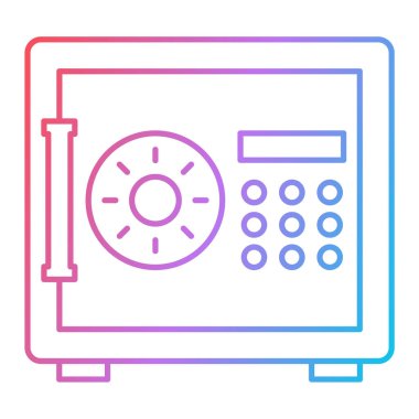 Güvenli vektör ince çizgi simgesi