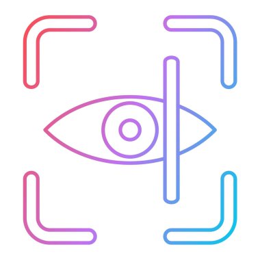 güzel çizgi göz simgesi vektörü