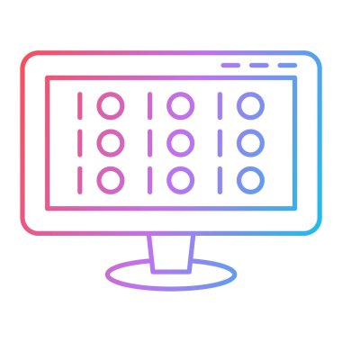 Bilgisayar monitörü simgesi. Web için video oynatıcı vektör simgelerinin özet çizimi