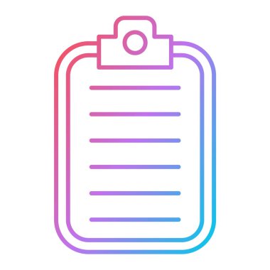 Kontrol listesi vektörü ince çizgi simgesi