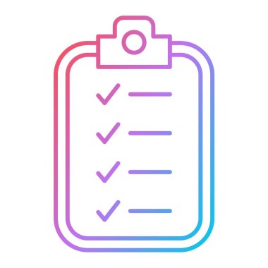 Kontrol listesi simgesi vektör illüstrasyonu