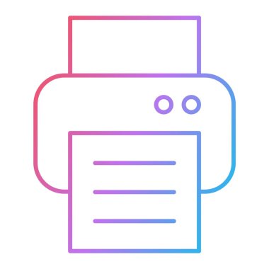 Yazıcı. Web simgesi basit illüstrasyon