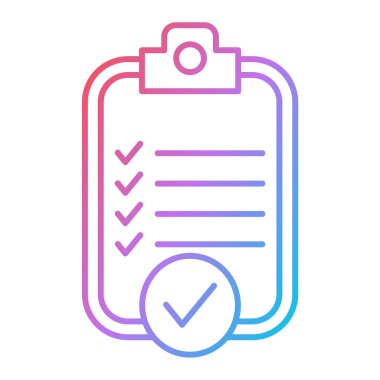 Kontrol listesi simgesi vektör illüstrasyonu