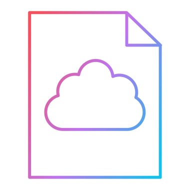 Bulut hesaplama simgesi vektör illüstrasyonu