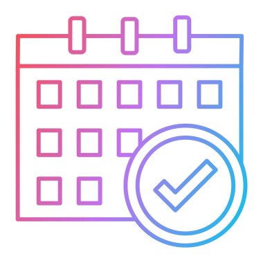 Takvim simgesi vektör illüstrasyonu