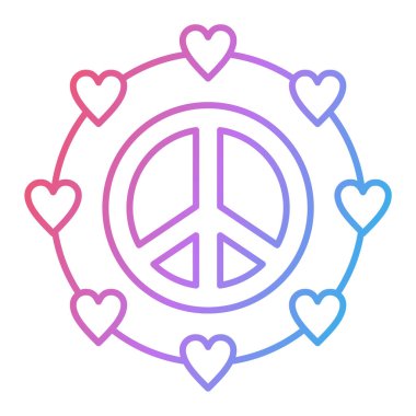 Aşk sembolü olan kalp şekli vektör çizimi tasarımı