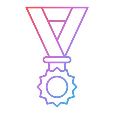 Madalya. Web simgesi basit illüstrasyon