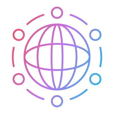 genel ağ vektör çizgisi simgesi