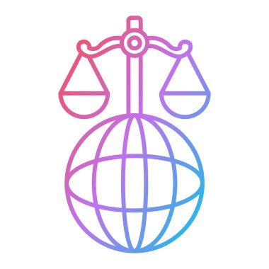 Bir gezegen ve dünya simgesinin vektör çizimi