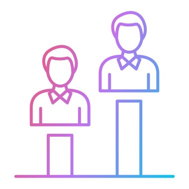 İş adamı ve kadın ikon vektör illüstrasyon tasarımı