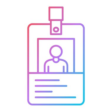 Kimlik kartı simgesi. düz dizayn biçimi 10