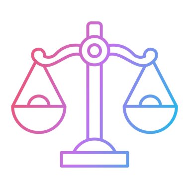 Hukuk ve adalet vektörü illüstrasyonu