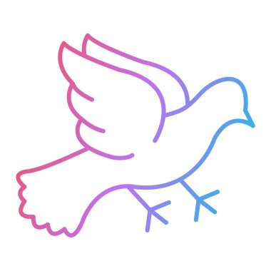 güvercin simgesi vektör illüstrasyonu