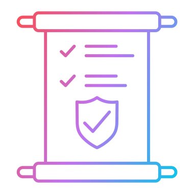 belge simgesi vektörü. İnce çizgi işareti. izole edilmiş sınır sembolü çizimi