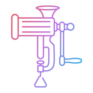 çizgi elektrikli matkap simgesi beyaz arkaplanda izole edildi. vektör illüstrasyonu