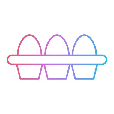 Yumurta ikonu vektörü. İnce çizgi işareti. izole edilmiş sınır sembolü çizimi