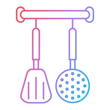 Mutfak gereçleri ikon vektör illüstrasyon tasarımı