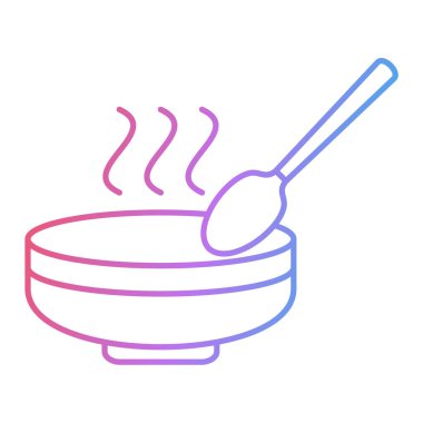 çorba simgesi vektör illüstrasyonu