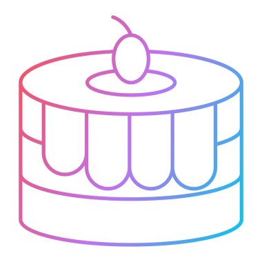 kek ikonu vektör illüstrasyonu