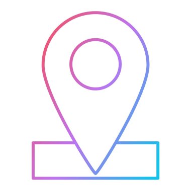 konum pin simgesi vektör illüstrasyonu