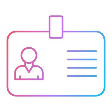 Kimlik kartı simgesi, vektör illüstrasyonu