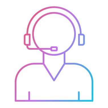 Müşteri desteği ikon vektör illüstrasyonu