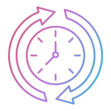 Saat simgesi vektör illüstrasyonu