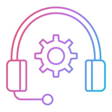 Çağrı merkezi çizgi simgesi. vektör illüstrasyonu