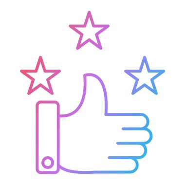 Yıldız simgesi ile el, vektör illüstrasyonu