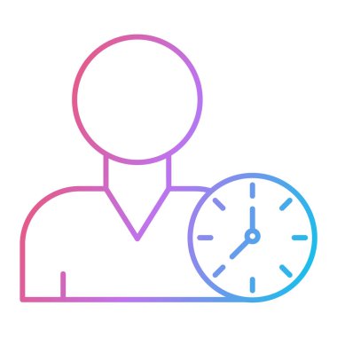 Zaman yönetimi simgesi vektör illüstrasyonu