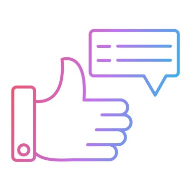 Baş parmak yukarı çizgi biçim vektör illüstrasyon tasarımı el