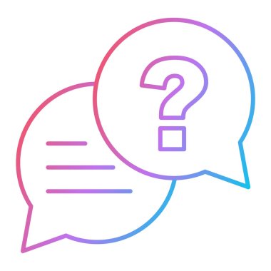 Soru işareti simgesi. düz tasarım biçimi.