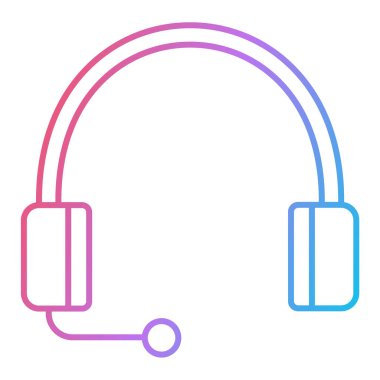 kulaklık simgesi vektör illüstrasyonu