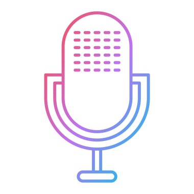 mikrofon simgesi vektör illüstrasyonu