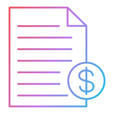 Fatura. Web simgesi basit illüstrasyon