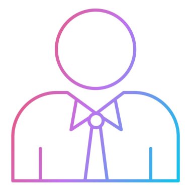 Erkek ikonu. Web için kişi vektör çizgisi simgelerinin basit çizimi