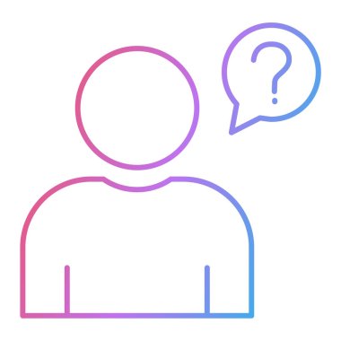 Bir kişi simgesinin vektör illüstrasyonu