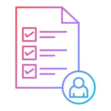 Web ve mobil uygulama tasarımınız, pano logo konseptiniz için beyaz arkaplanda izole edilmiş kontrol listesi simgesi vektörü