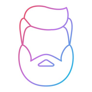 maske çizgisi biçim vektör illüstrasyon tasarımlı yüzsüz baş