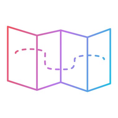 harita simgesi vektör illüstrasyonu