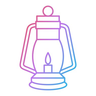 basit biçim izole vektör illüstrasyonunda fener simgesi