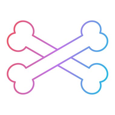 Kemik Kemikleri simgesi vektör çizimi grafik tasarımı